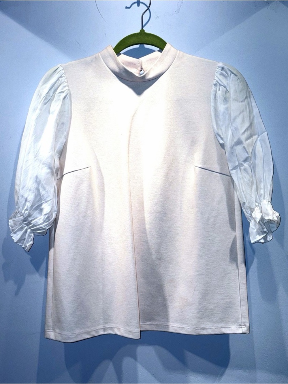 Saint + Sophia white cream blouse
